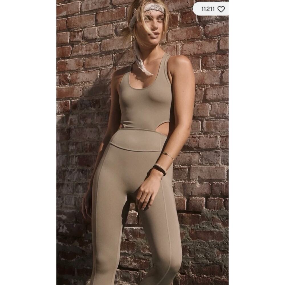 Free People Movement Jumpsuit Womens Small Back It Up Unitard Bodysuit Yoga Gym